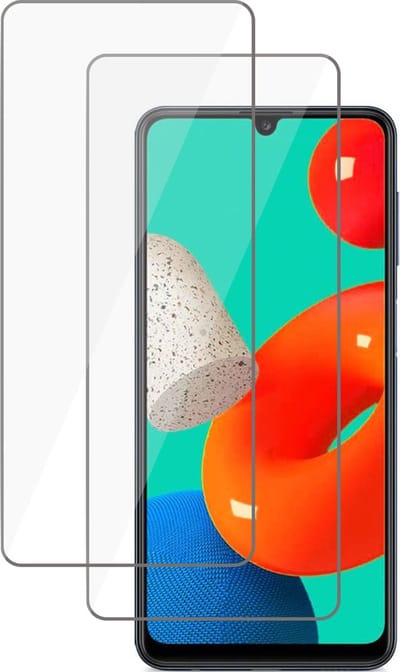 Screenprotector geschikt voor Samsung Galaxy M32 5G - Tempered Glass Screen Protector - 2 Stuks