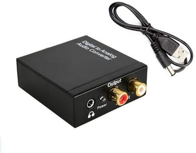 DrPhone ARC16 Digitale naar Analoge Audio Converter – Toslink/Coaxiaal naar RCA en 3.5mm AUX – DAC Adapter 5V