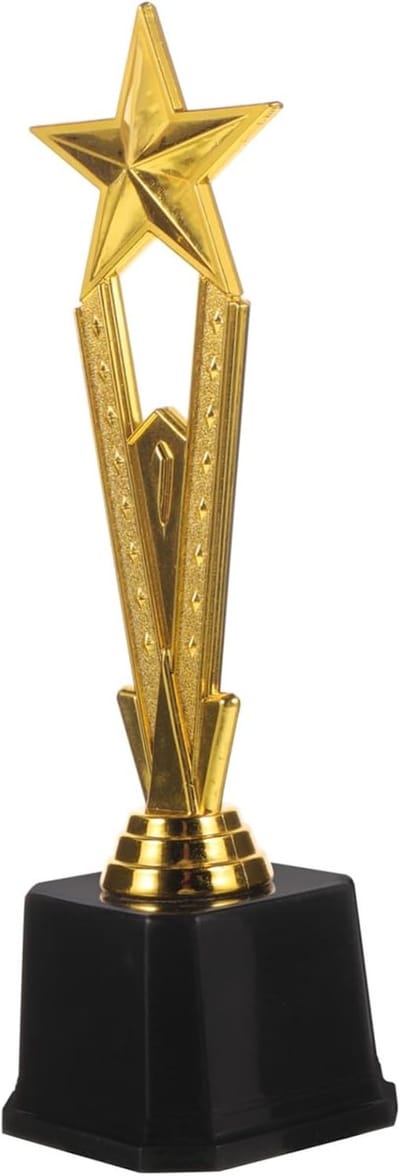 Trofee Beker - Prijs Beker - School Ceremonie - Lichtgewicht Materiaal - 25 cm Hoog - One Color
