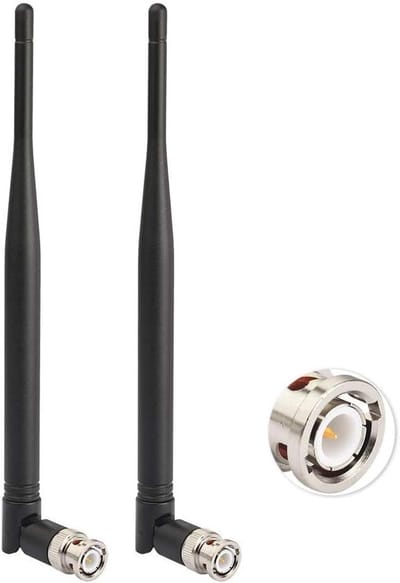 Dual Band Antenne - UHF VHF Antenne - Signaal Ontvangst - Meerdere Hoekrotatie - 2 stuks - Zwart