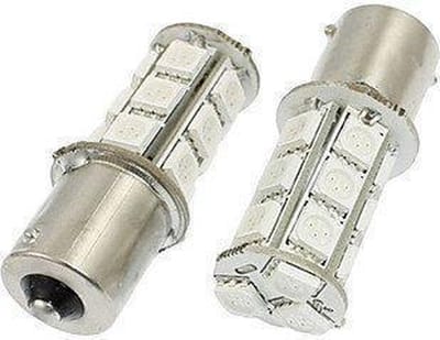 BA15S 18SMD LED 5050 Auto Achterlicht / Remlicht ORANJE (P21/5W 1156)
