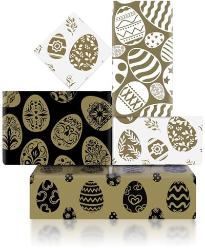 Dailygoods- Paascadeaupapier 4 Vellen - Inpakpapier Verjaardag - Inpakpapier Baby - Inpakpapier Verhuizen - Inpakpapier Kinderen - 50,8 x 71 cm