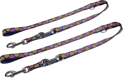Karlie - hondenriem - driestandenriem - trainingslijn - in 3 verschillende lengtes verstelbaar - 200cm*15mm - maat S