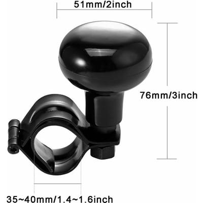 Universele Vrachtwagen Zware Auto Duty Anti Slip Stuurwielhoes Spinner Knop Handvat Booster Grip Beschermende Hulpbal Veilig zwart