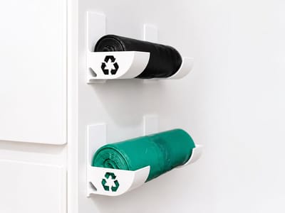 4 Stuks Prullenzak Rolhouder – Zelfklevende Vuilniszak Houder – Verstelbaar - Vuilniszak Dispenser – Keuken Organizer & Opbergsysteem voor Kastjes en Opbergruimtes