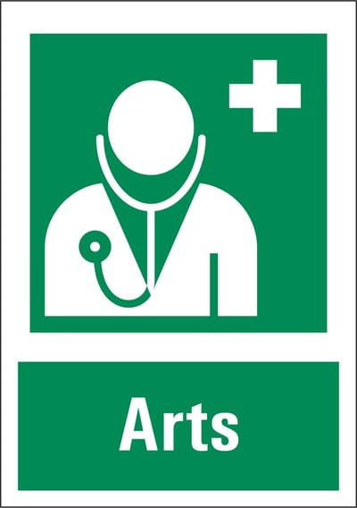 Arts sticker met tekst 210 x 297 mm