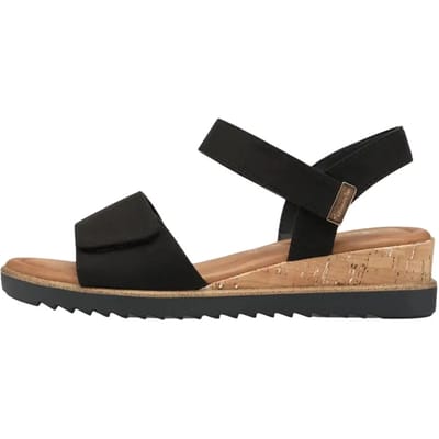 Tamaris dames sandalen met sleehak zwart - Maat 36