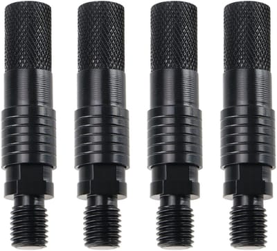 Dailygoods - Vissen Alarm Connector - 4 Stuks - Verwijderbare Adapter - Zwart - Geschikt voor Hengels - Perfect voor Karpervissen
