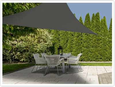 Schaduwdoek - driehoek - antraciet - 3 x 3 x 3 meter - Zonwering - spandoek