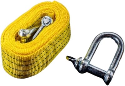 Sleepkabel - Touw voor voertuigen - Voertuigen verplaatsen - Hoge sterkte - 3 ton - Geel