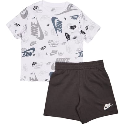 Nike Aop Futura Toss Trainingspakken Peuter - Wit - Maat 92 - 98 CM - Katoen Jersey