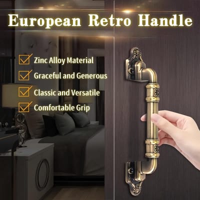 Dailygoods- Deurklink Retro Ontwerp - Deurgreep Antiek - Deurklink Houten Deuren - Deurklink Vintage - Deurklink 160mm - Hoogwaardig Legeringsmateriaal