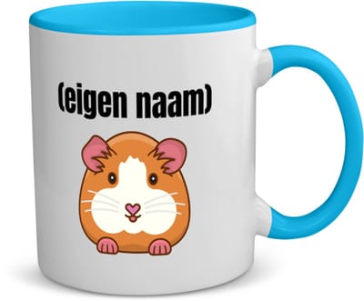 Akyol - hamster met eigen naam koffiemok - theemok - blauw - Hamster - hamster liefhebbers - iemand die houdt van hamsters - verjaardag - cadeau - kado - 350 ML inhoud