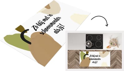 Keukenloper - Loper keuken - Zo blij met 'n schoonmoeder als jij - Spreuken - Quotes - Schoonmoeder - 120x60 cm - Keukenloper vinyl