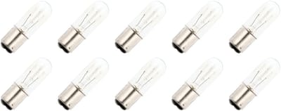 Signaallamp Ba15d 130V 5W - 38 mAh - 10 stuks - T16 Gloeilamp Ø16mm - 54mm - 2500K - Dimbaar
