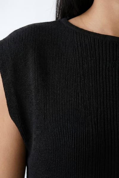 boohoo Dames Mouwloze Top Met Slash-hals En Shorts Set In Lange Pasvorm | Black | Maat: Small