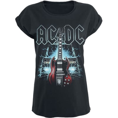 AC/DC T-shirt - High Voltage Guitar - S tot 5XL - voor Vrouwen - zwart