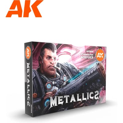 AK interactive AK11608 - Metallics Color Set - 6 x 17 ml