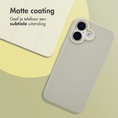 imoshion Hoesje - Geschikt voor Apple iPhone 16 - Color Backcover - Grijs