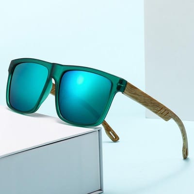 Nieuwe Vintage Retro UV-bestendige Zonnebril van Natuurlijk Bamboe en Natuurlijk Hout voor Mannen Volwassenen Modieuze Trendy en Veelzijdige Zonnekleding 1PC