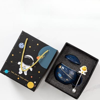 Creatieve Relief Planeet Kop Astronaut Mok Astronaut Keramische Kop Hoge Waarde Souvenir Openingscadeau 420ml