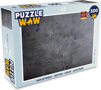 Puzzel Industrieel - Beton print - Grijs - Leisteen - Retro - Legpuzzel - Puzzel 500 stukjes