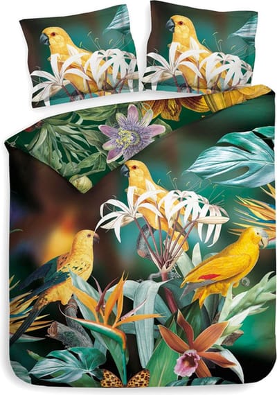Heckett & Lane Eliana Dekbedovertrek - Lits-jumeaux - 240x200/220 cm - Green