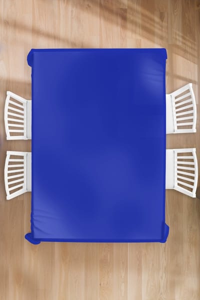 Tafelkleed - Tafellaken - 150x220 cm - Blauw - Effen kleur - Donkerblauw - Binnen en Buiten