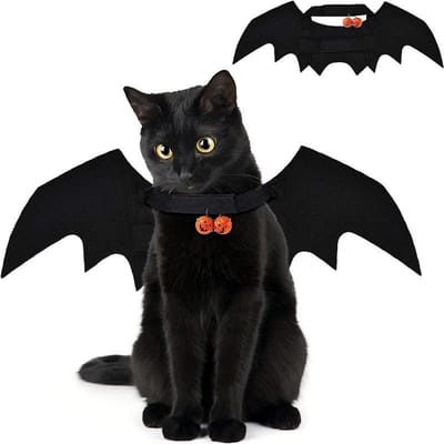 Mode Kat Kleding Vleermuisvleugels Grappig Hond Kostuum Kunstmatige Vleugel Huisdier Cosplay Prop Halloween Thema Kerstvakantie Kat Kostuum Huisdier Producten S