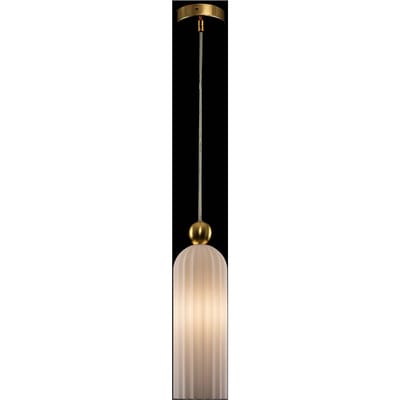 Maytoni Antic hanglamp, glazen kap in wit