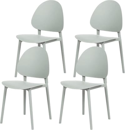 Tuinstoelen Set - Buitenstoelen Kunststof - Terras Zitten - Weerbestendig Polypropyleen - 44x45x83 cm - Groen