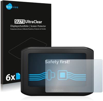 Savvies - Screenprotector voor Garmin zumo 396 LMT-S - Folie Beschermfolie transparant 6 Stuks