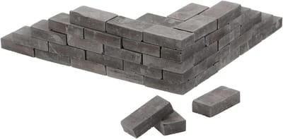 Mini Muurstenen Set van 50 Stuks - Gekleurde Miniatuur Bakstenen voor Soap Landscaping en DIY Fairy Garden Decoratie (1:16 Ma?rod Grijs)