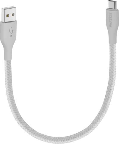 Oplaadsnoer usb C 30 cm - Korte usb kabel voor auto, powerbank, bureau - Phreeze