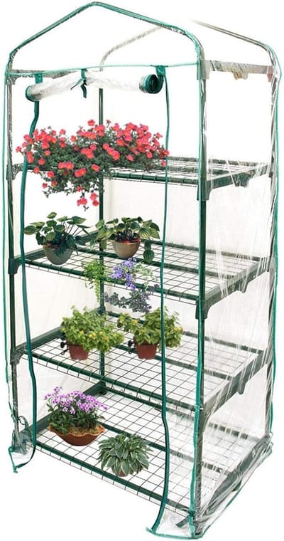 Tuinkas PVC - Kweekkas Plantenkas - Planten Beschermen - Transparante Afdekking - 69x49x187cm - Groen