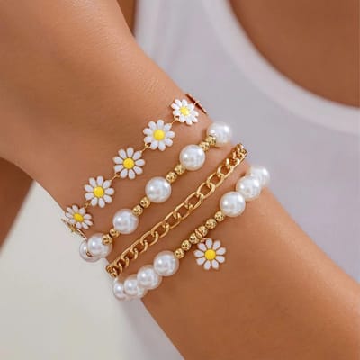 Sorprese Armband - Sun - Goudkleurig - Armband Dames - 4-Delige Armbanden - Cadeau - Model T
