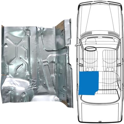 Reparatiepaneel achter vloer voor Mercedes W123 1975-1985 / Links