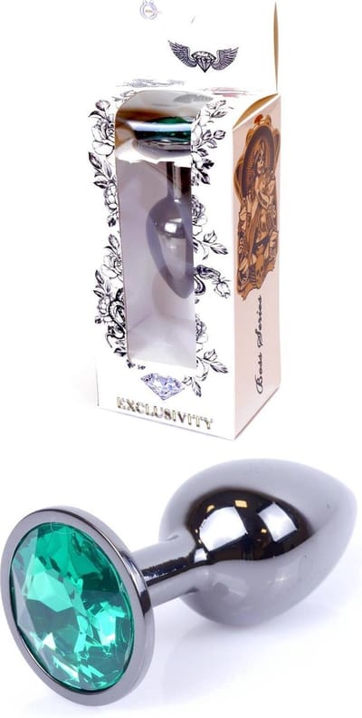 Bossoftoys - Plug - Donker zilver - anaal - Groen - 64-00033 - gave cadeaubox