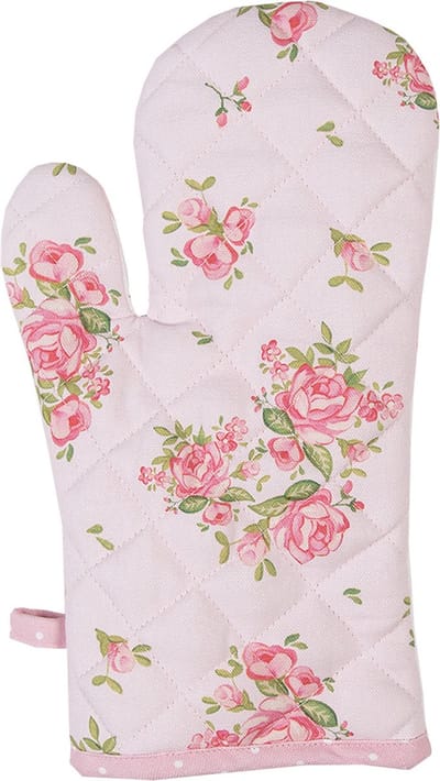 Clayre & Eef Kind Ovenwant 12x21 cm Roze Katoen Rozen