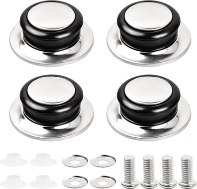 KZQ Pannendeksel knop - Pot Deksel Knop - Pandeksel - Universele - voor deksel pannen en potten vervangen - Pan Deksel Holding Handvat - 4 stuks