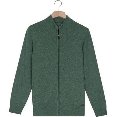 Baileys Vest Full Zip Front Body Structure Knit Dark Forest / male
