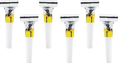 PartyDeco - Roltongen Zilver (6 stuks)