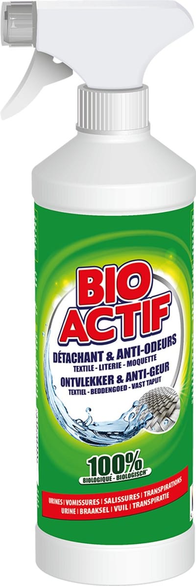 Bio Actief - Ontvlekker & anti-geur - Reinigt en verfrist textiel, beddegoed, tapijt - 500 ml