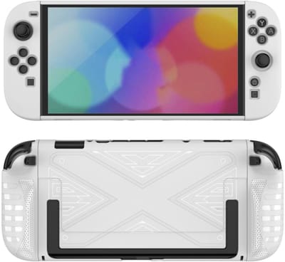 Grip TPU Bescherm-Skin Hoes Cover geschikt voor Nintendo Switch 2 - Wit