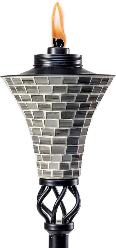 Grote Metalen Buiten Fakkels met Mosaïek Ontwerp voor Sfeerverlichting