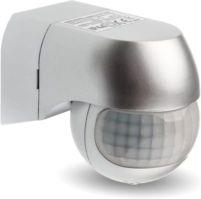 Infrarood Bewegingssensor 180 Graden voor Binnen en Buiten IP44 Zilver