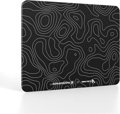 Grote Gaming Muismat van Gehard Glas, Super Smooth en Schokbestendig, Anti-slip en Krastbestendig, 16.14x12.2 inch