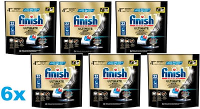 Finish Ultimate Plus Vaatwastabletten Regular - 6x22 stuks