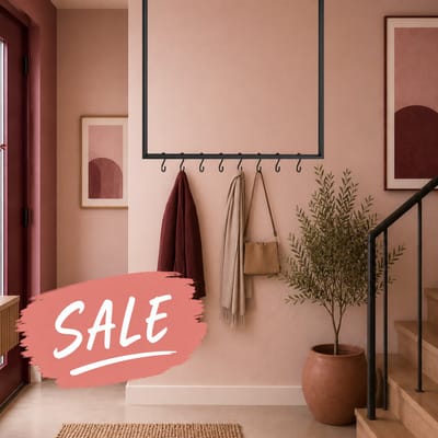 Hoya living - Kapstok 100cm - zwart metaal - vierkante stang 20mm- kapstok hangend - zwart metaal