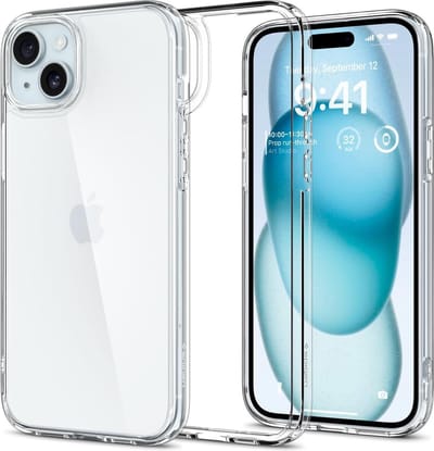 Geschikt voor Spigen Apple iPhone 15 Ultra Hybrid Back Cover Hoesje - Transparant
